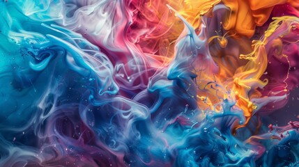 Abstract colorful smoke patterns