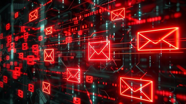 A digital representation of a cyber attack