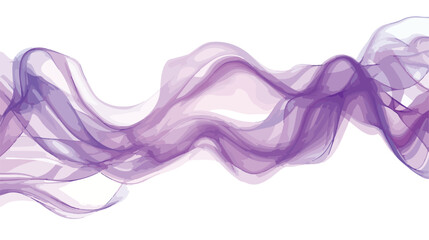 Abstract violet wave. Bright violet ribbon on white background