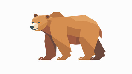 Animal zoo bear icon Flat vector isolated on white background