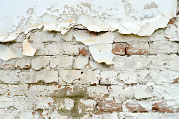 Abstract texture stained stucco, light gray, old White brick wall background Horizontal textures in the room, wallpapers