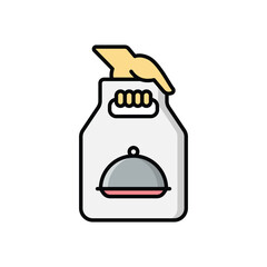 Color Line Takeaway vector icon