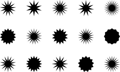 Set of sun icons - vector