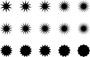Set of sun icons - vector