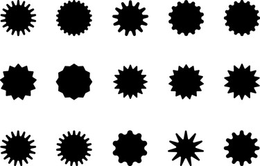 Set of sun icons - vector