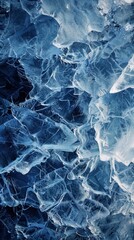 Abstract patterns of frozen ice