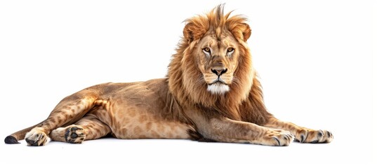 lion on white background isolated