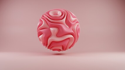 Petal Orb: Sculptural Bloom in Soft Pink