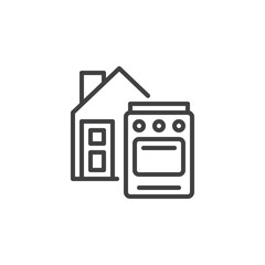 Home and Kitchen items line icon