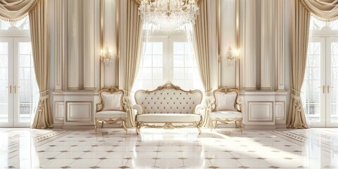A photography of luxury interior design