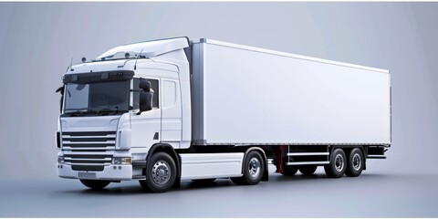 A photography of logistics concept with white truck 
