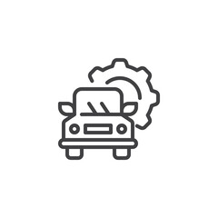 Automotive parts line icon