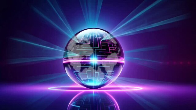 Luminous virtual globe earth