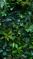 Lush green foliage texture background