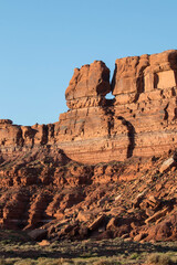 Sunrise with rock formations in Valley of the gods in Utah , USA
