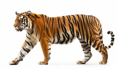 tiger on white background isolated