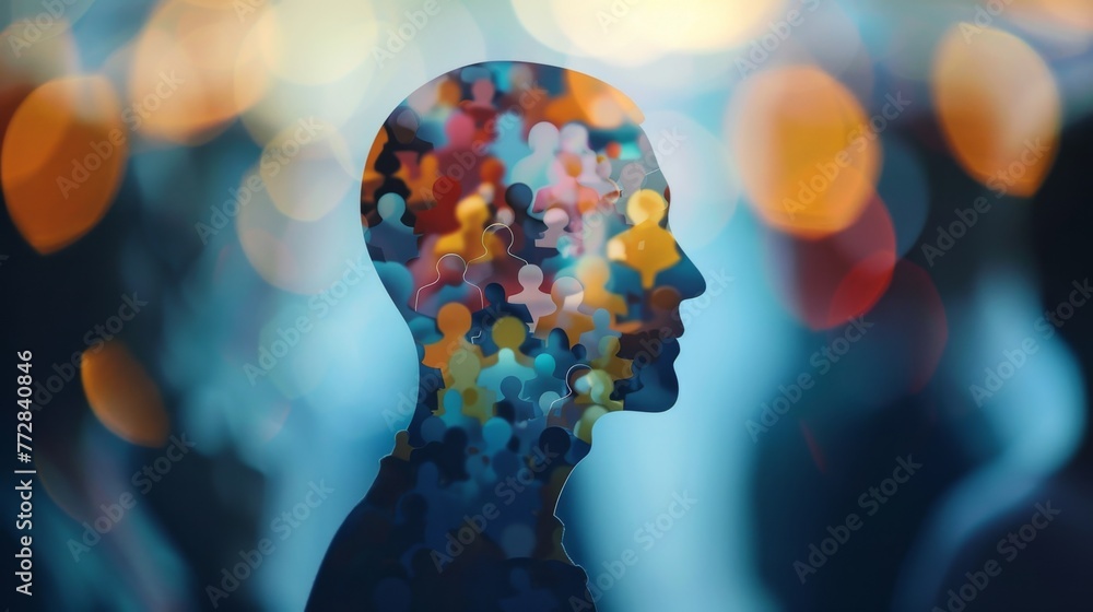 Aufkleber Conceptual Representation of Artificial Intelligence and Robotics