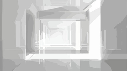 Redfi3 Abstract white interior highlights future. Architectur