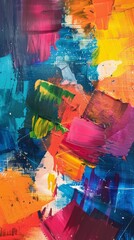 Vibrant abstract painting