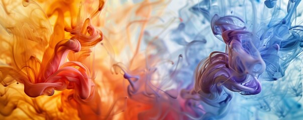 Vibrant swirls of colored smoke - obrazy, fototapety, plakaty