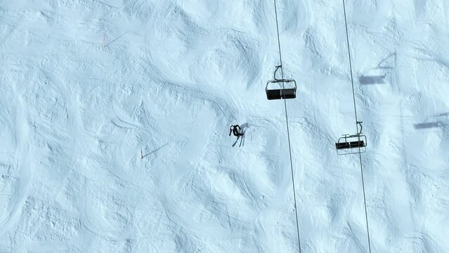 The Swiss Wall Ski Run A Formidable Mogul Run Aerial View