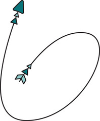 Curved Decorative Arrow Illustration

