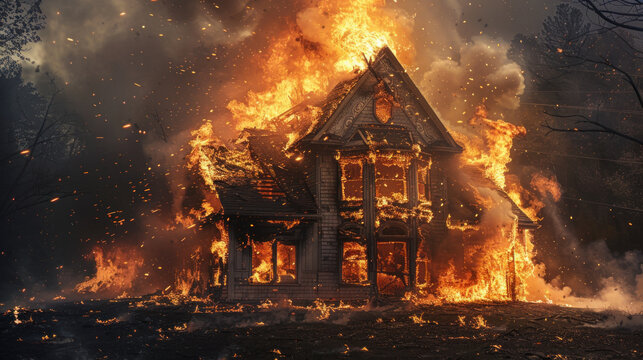 Amidst the fiery onslaught, the firefighter's presence is a beacon of hope to those watching, awaiting salvation.