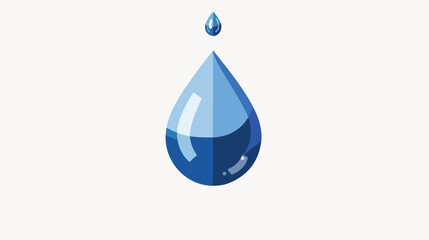 Drop water icon vector logo template flat style flat