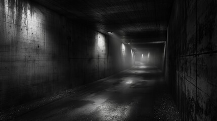 Image of a dimly lit tunnel. - 772845035