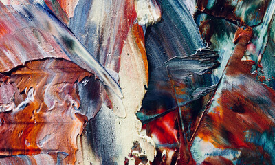 Colorful abstract background wallpaper. Modern motif visual art. Mixtures of oil paint. Trendy hand painting canvas. Wall decor and Wall art prints Idea. 3D Texture. Art object	