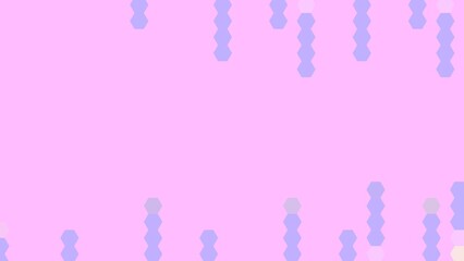 Simple pastel pink background with hexagon decoration
