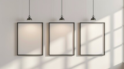 Frame Neckup Design.Picture.Art.Poster Hang.a4 Black Frame.3d Render
