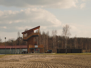 watchtower on a beach in Węgorzewo