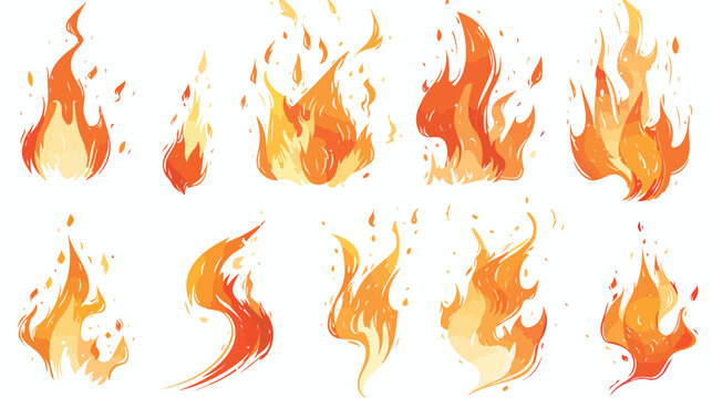 Fire vector illustration flat vector isolated on white