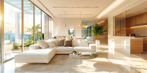 Home decoration concept with modern interior design