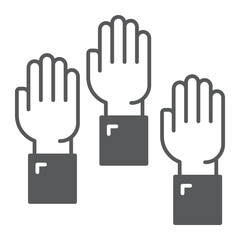 Democracy solid icon, glyph style icon for web site or mobile app, election and politics, demonstration voter vector icon, simple vector illustration, vector graphics.