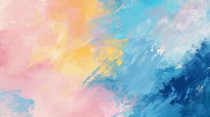Abstract colorful paint brush strokes