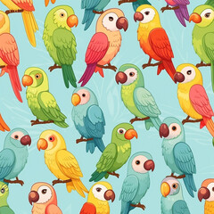 Naklejka premium seamless background with birds,Generated By Ai