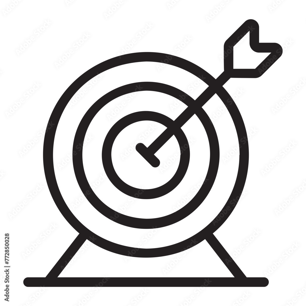 Poster target line icon