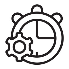 time management line icon