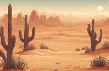 Ai Generated Desert Background Landscape