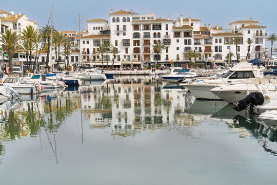 Looking across the marina in Puert de la duquesa on the Costa del Sol in Spain