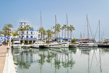 The marina in Estepona on the Costa Del Sol Spain - obrazy, fototapety, plakaty