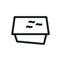 Rectangle fiberglass pool isolated icon, fiberglass pools vector symbol with editable stroke