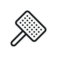 Swimming pool leaf net isolated icon, pool skimmer net vector symbol with editable stroke