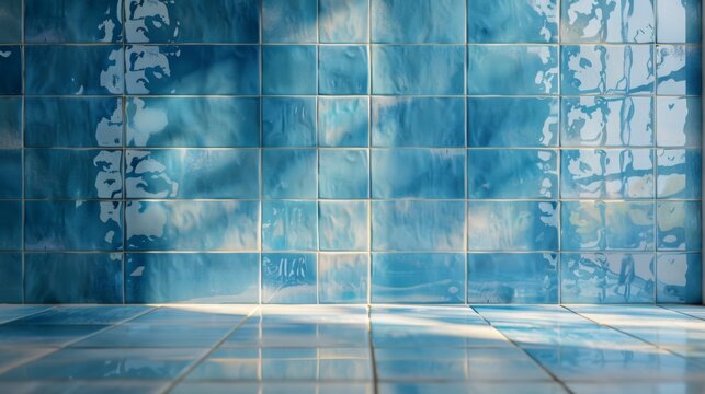 Abstract reflection on tiles