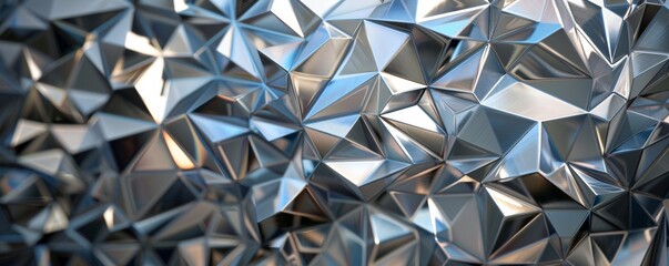 Abstract metallic polygonal pattern