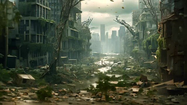 3D render of a fantasy alien city in the middle of the jungle, AI Generated