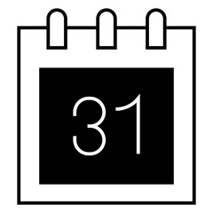 calendar black fill icon