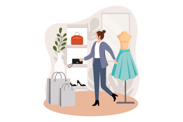 Fashion Style Flat Illustration Design